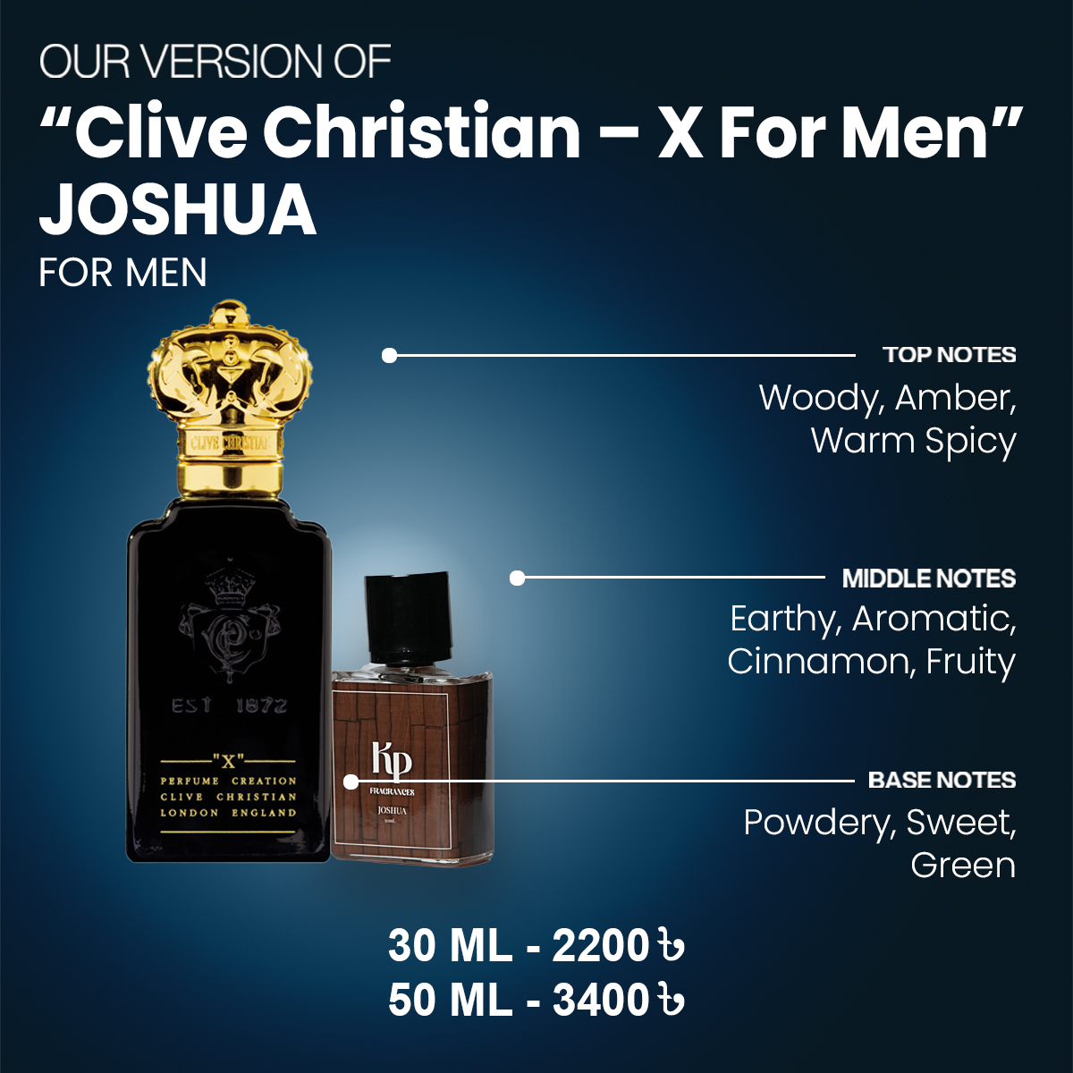 Our Version Of “Clive Christian – X For Men” JOSHUA